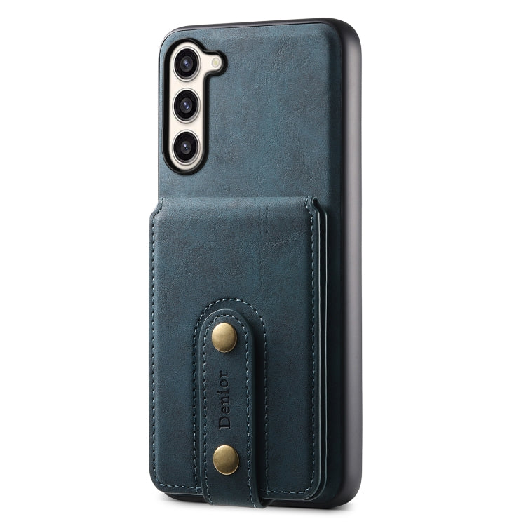 For Samsung Galaxy S23+ 5G Denior D14 NK Retro Pattern MagSafe Magnetic Card Holder Leather Phone Case(Blue) - HoMEdemic™ 