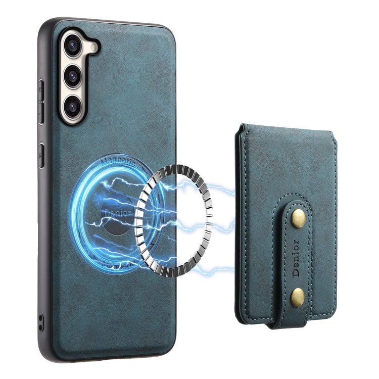 For Samsung Galaxy S23+ 5G Denior D14 NK Retro Pattern MagSafe Magnetic Card Holder Leather Phone Case(Blue) - HoMEdemic™ 