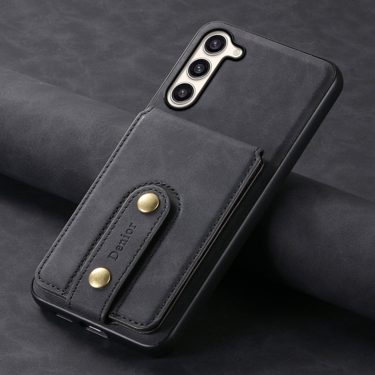 For Samsung Galaxy S23+ 5G Denior D14 NK Retro Pattern MagSafe Magnetic Card Holder Leather Phone Case(Black) - HoMEdemic™ 