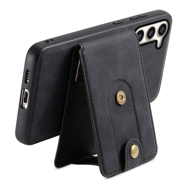 For Samsung Galaxy S23+ 5G Denior D14 NK Retro Pattern MagSafe Magnetic Card Holder Leather Phone Case(Black) - HoMEdemic™ 