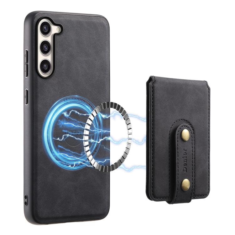 For Samsung Galaxy S23+ 5G Denior D14 NK Retro Pattern MagSafe Magnetic Card Holder Leather Phone Case(Black) - HoMEdemic™ 