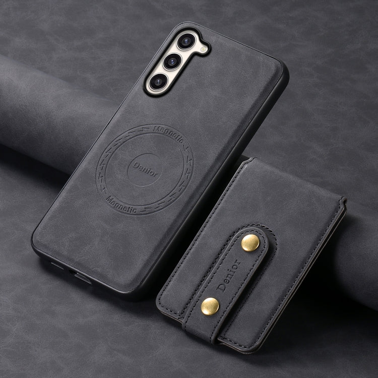 For Samsung Galaxy S23+ 5G Denior D14 NK Retro Pattern MagSafe Magnetic Card Holder Leather Phone Case(Black) - HoMEdemic™ 