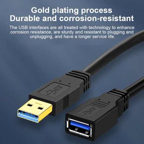 USB 3.0 Female To USB 3.0 Male PVC Cable, Length:0.3m(Black) - HoMEdemic™ 