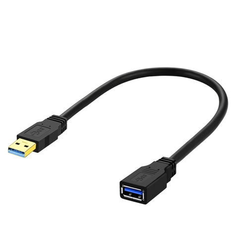 USB 3.0 Female To USB 3.0 Male PVC Cable, Length:0.6m(Black) - HoMEdemic™ 