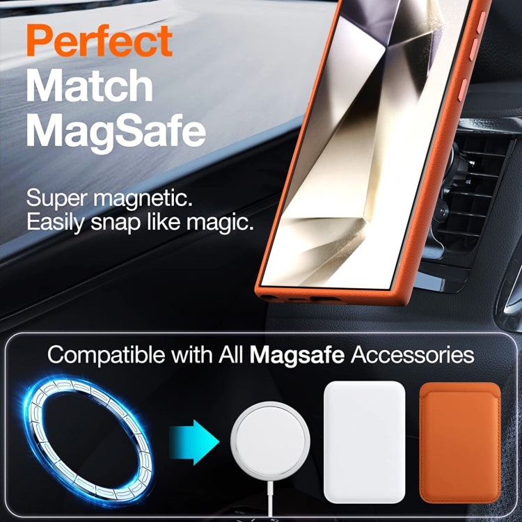 For Samsung Galaxy S24 Ultra Prime Leather MagSafe Magnetic Phone Case(Blue) - HoMEdemic™ 
