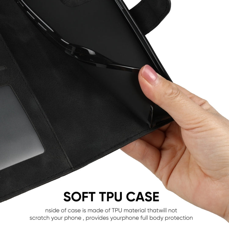 For iPhone 15 Pro Skin Feel Geometric Lines Leather Phone Case(Black) - HoMEdemic™ 