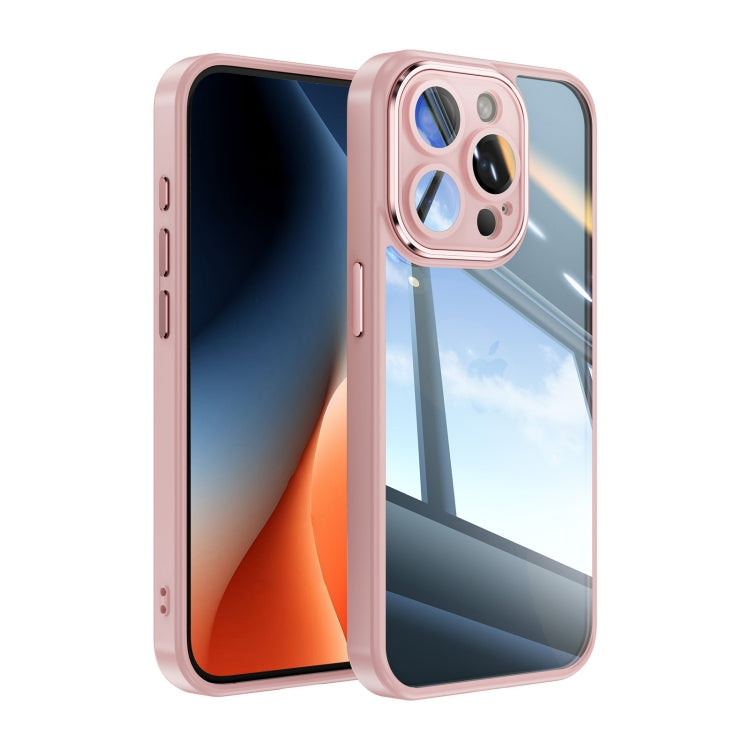 For iPhone 15 Pro Acrylic Hybrid TPU Armor Shockproof Phone Case(Pink) - HoMEdemic™ 