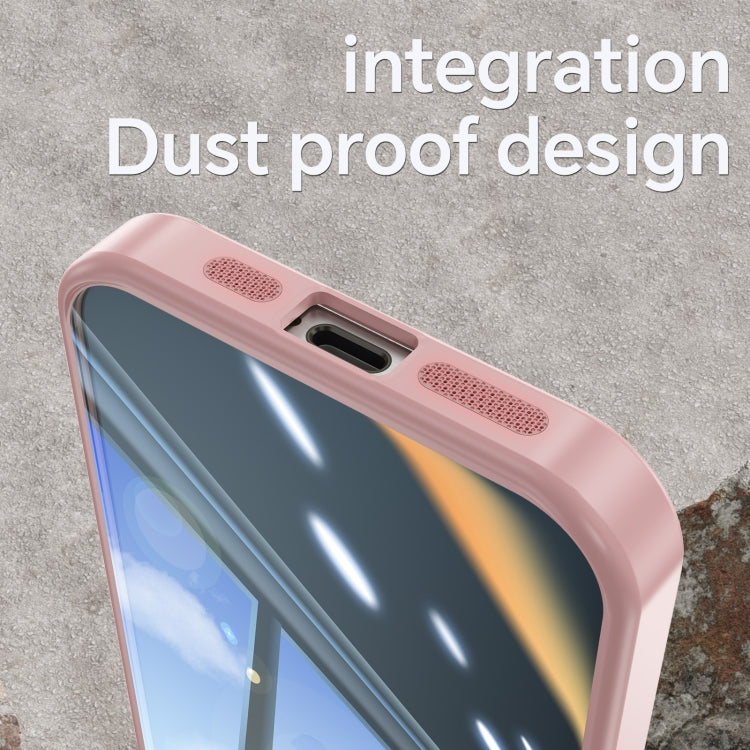For iPhone 15 Pro Acrylic Hybrid TPU Armor Shockproof Phone Case(Pink) - HoMEdemic™ 