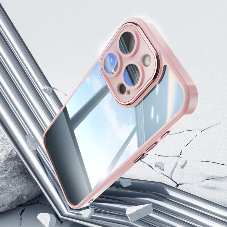 For iPhone 15 Pro Acrylic Hybrid TPU Armor Shockproof Phone Case(Pink) - HoMEdemic™ 
