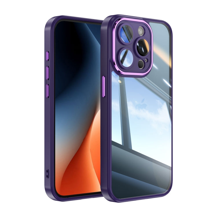 For iPhone 15 Pro Acrylic Hybrid TPU Armor Shockproof Phone Case(Purple) - HoMEdemic™ 