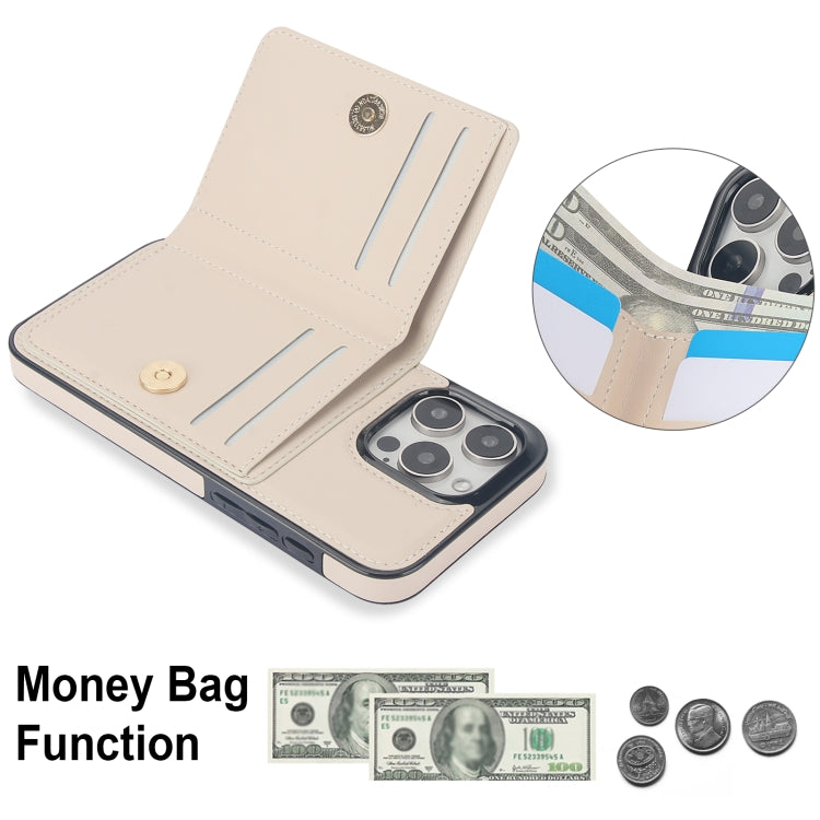 For iPhone 15 Pro RFID Anti-theft Card Ring Holder Phone Case(White) - HoMEdemic™ 