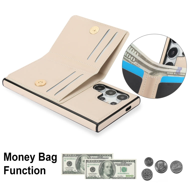 For Samsung Galaxy S24 Ultra 5G RFID Anti-theft Card Ring Holder Phone Case(White) - HoMEdemic™ 