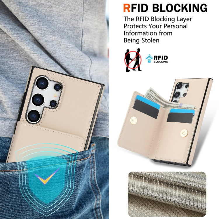 For Samsung Galaxy S24 Ultra 5G RFID Anti-theft Card Ring Holder Phone Case(White) - HoMEdemic™ 