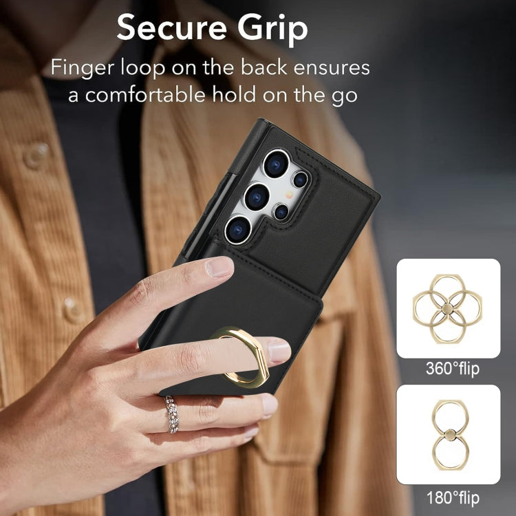 For Samsung Galaxy S24 Ultra 5G RFID Anti-theft Card Ring Holder Phone Case(Black) - HoMEdemic™ 