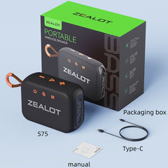 Zealot S75 Portable Outdoor IPX6 Waterproof Bluetooth Speaker(Orange) - HoMEdemic™ 