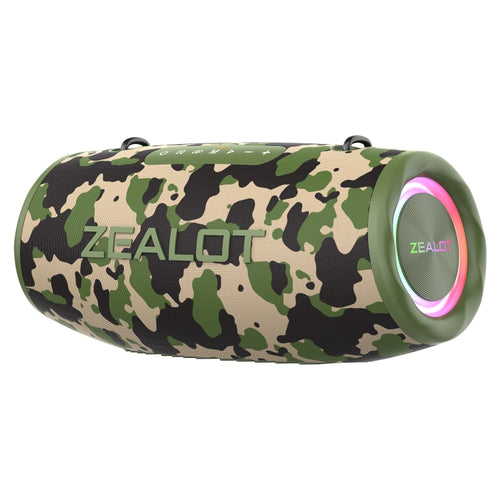 Zealot S87 80W Portable Outdoor Bluetooth Speaker with RGB Light(Camouflage) - HoMEdemic™ 