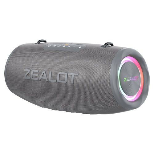 Zealot S87 80W Portable Outdoor Bluetooth Speaker with RGB Light(Grey) - HoMEdemic™ 