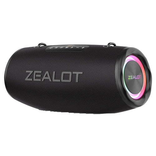 Zealot S87 80W Portable Outdoor Bluetooth Speaker with RGB Light(Black) - HoMEdemic™ 