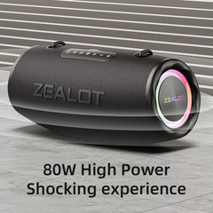 Zealot S87 80W Portable Outdoor Bluetooth Speaker with RGB Light(Camouflage) - HoMEdemic™ 