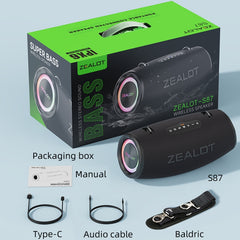 Zealot S87 80W Portable Outdoor Bluetooth Speaker with RGB Light(Camouflage) - HoMEdemic™ 