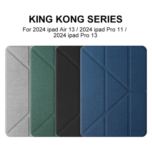 For iPad Air 13 2024 Mutural Multi-fold Smart Leather Tablet Case(Green) - HoMEdemic™ 