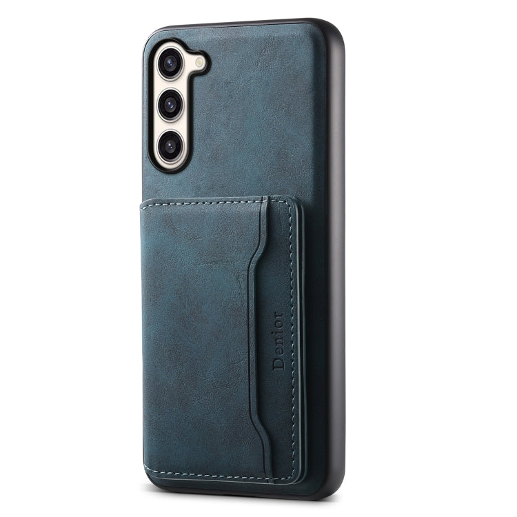 For Samsung Galaxy S23+ 5G Denior D13 Retro Texture Leather MagSafe Card Bag Phone Case(Blue) - HoMEdemic™ 