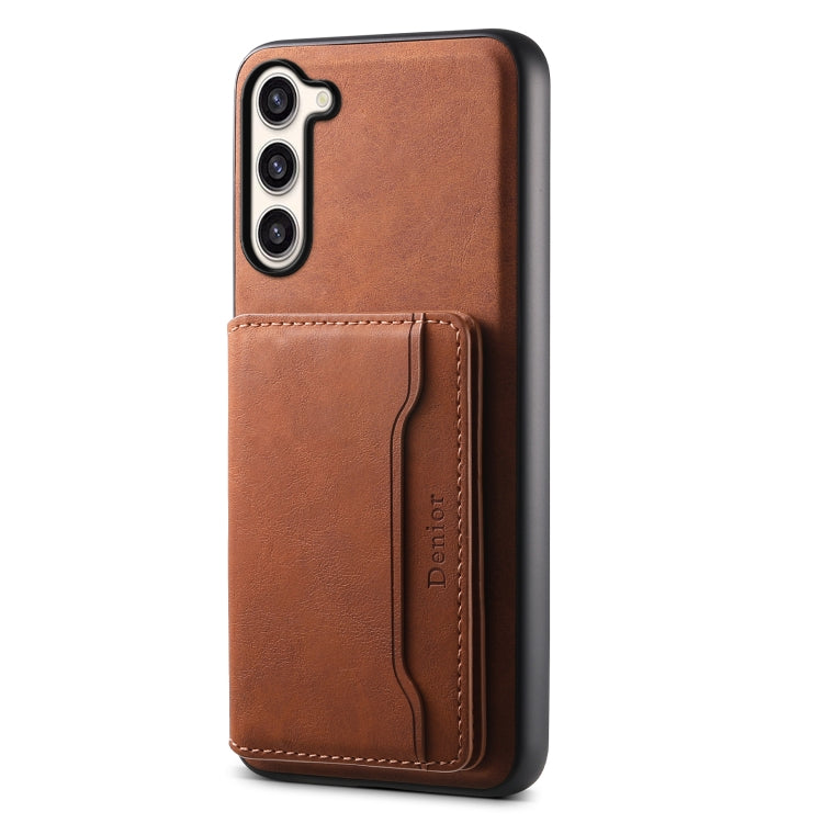 For Samsung Galaxy S23+ 5G Denior D13 Retro Texture Leather MagSafe Card Bag Phone Case(Brown) - HoMEdemic™ 
