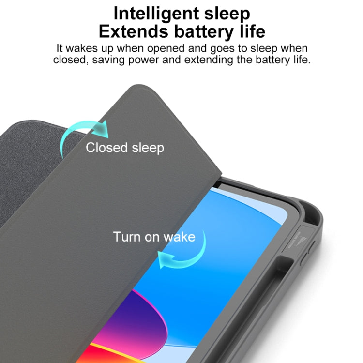 For iPad Air 13 2025 / 2024 Mutural YASHI Series Tablet Leather Smart Case(Grey) - HoMEdemic™ 