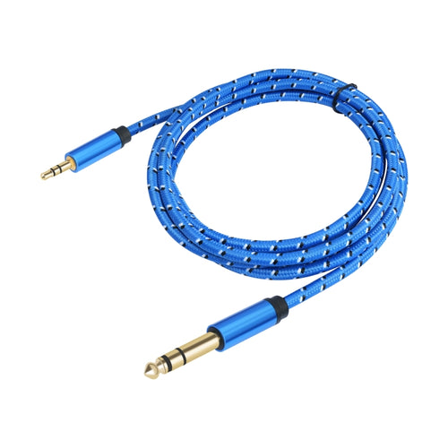 3662-3662BK 3.5mm Male to 6.35mm Male Stereo Amplifier Audio Cable, Length:1m(Blue) - HoMEdemic™ 