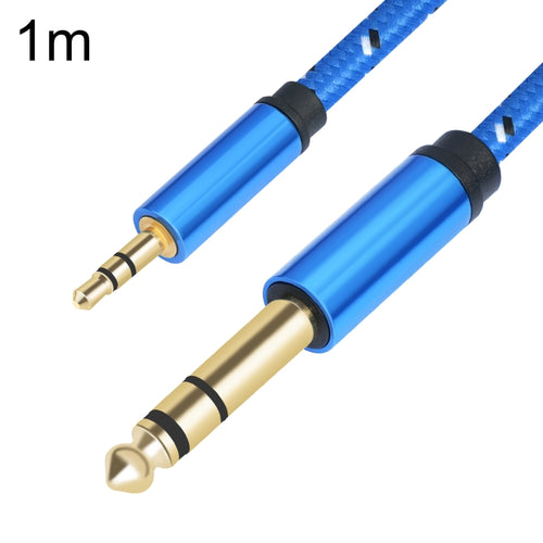 3662-3662BK 3.5mm Male to 6.35mm Male Stereo Amplifier Audio Cable, Length:1m(Blue) - HoMEdemic™ 