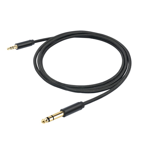 3662-3662BK 3.5mm Male to 6.35mm Male Stereo Amplifier Audio Cable, Length:1m(Black) - HoMEdemic™ 