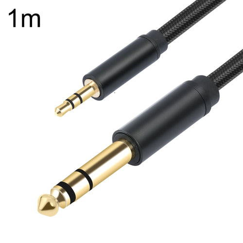 3662-3662BK 3.5mm Male to 6.35mm Male Stereo Amplifier Audio Cable, Length:1m(Black) - HoMEdemic™ 