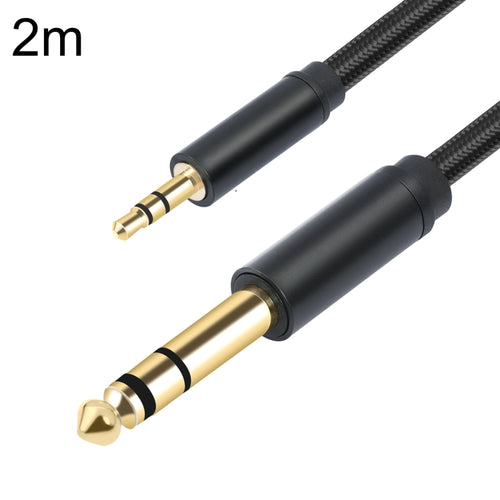 3662-3662BK 3.5mm Male to 6.35mm Male Stereo Amplifier Audio Cable, Length:2m(Black) - HoMEdemic™ 