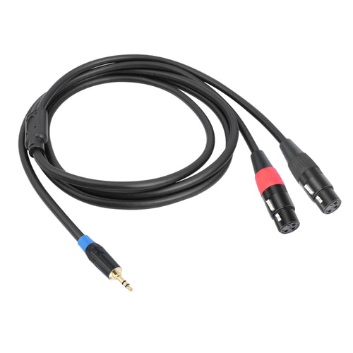 TC195BUXK107RE 3.5mm Male to Dual XLR 3pin Female Audio Cable, Length:1m(Black) - HoMEdemic™ 