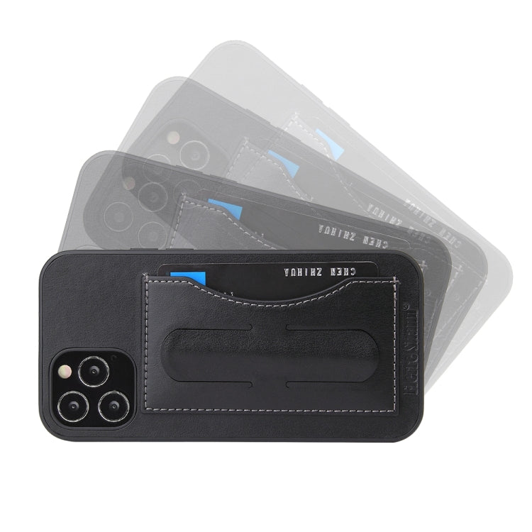 Fierre Shann Full Coverage Protective Leather Case with Holder & Card Slot, For iPhone 12 mini, For iPhone 12 / 12 Pro, For iPhone 12 Pro Max, For Galaxy Note20 Ultra
