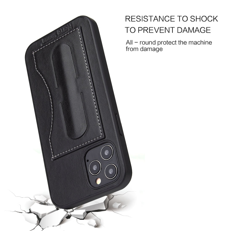 Fierre Shann Full Coverage Protective Leather Case with Holder & Card Slot, For iPhone 12 mini, For iPhone 12 / 12 Pro, For iPhone 12 Pro Max, For Galaxy Note20 Ultra