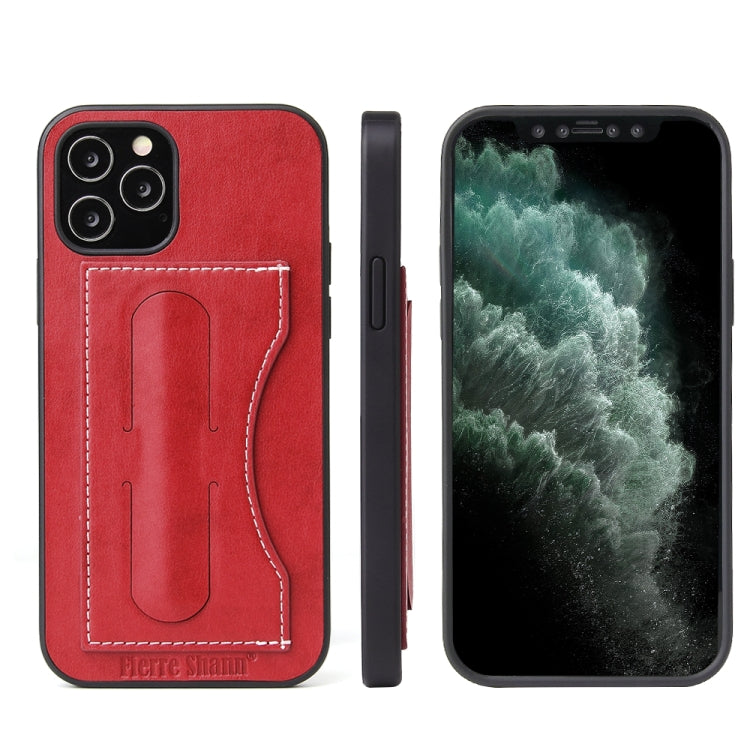 Fierre Shann Full Coverage Protective Leather Case with Holder & Card Slot, For iPhone 12 mini, For iPhone 12 / 12 Pro, For iPhone 12 Pro Max, For Galaxy Note20 Ultra