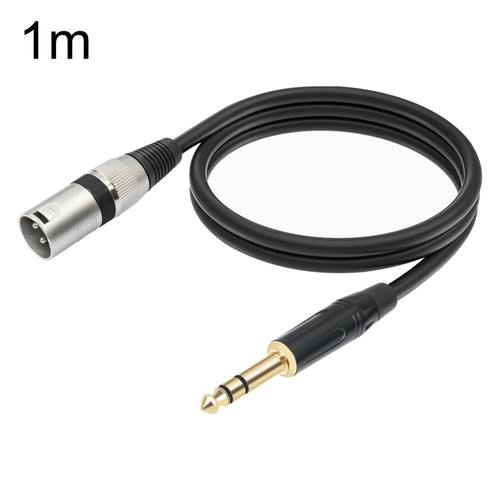 TC145BK55 6.35mm 1/4 TRS Male to XLR 3pin Male Microphone Cable, Length:1m(Black) - HoMEdemic™ 