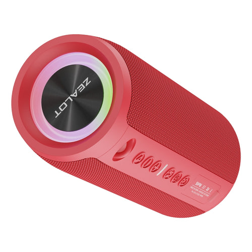 Zealot S51 Pro Shocking Bass Bluetooth Speaker with Colorful Light(Red) - HoMEdemic™ 