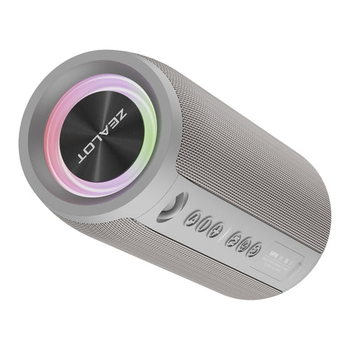 Zealot S51 Pro Shocking Bass Bluetooth Speaker with Colorful Light(Grey) - HoMEdemic™ 