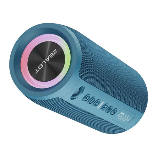 Zealot S51 Pro Shocking Bass Bluetooth Speaker with Colorful Light(Blue) - HoMEdemic™ 