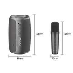 Zealot S61M RGB Rhythmic Light Karaoke Wireless Speaker, Style:Single Mic(Black) - HoMEdemic™ 