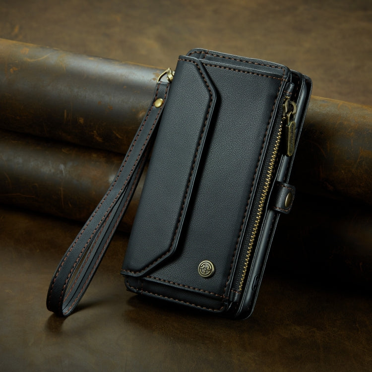 For iPhone 14 CaseMe C36 Card Slots Zipper Wallet RFID Anti-theft Leather Phone Case(Black) - HoMEdemic™ 
