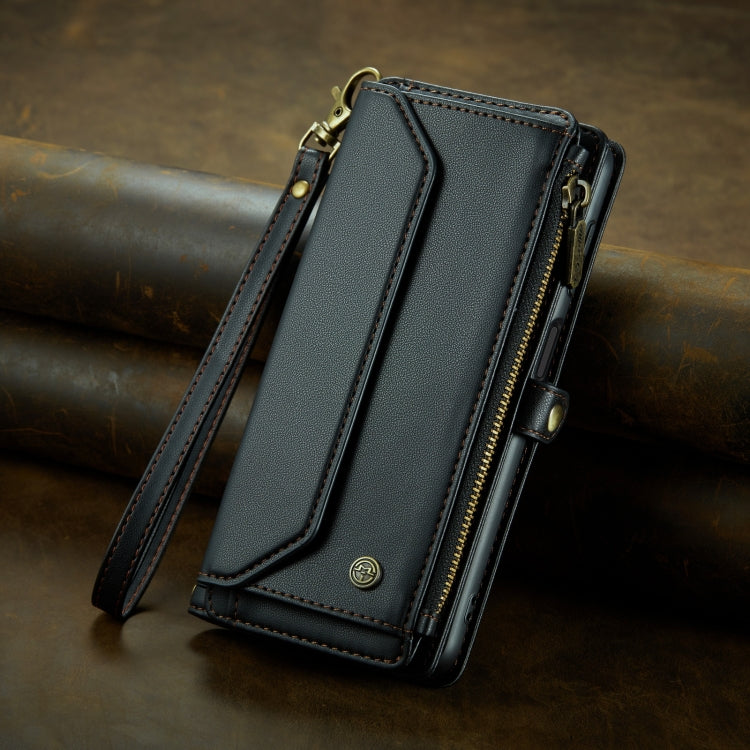 For Samsung Galaxy S24 Ultra 5G CaseMe C36 Card Slots Zipper Wallet RFID Anti-theft Leather Phone Case(Black) - HoMEdemic™ 