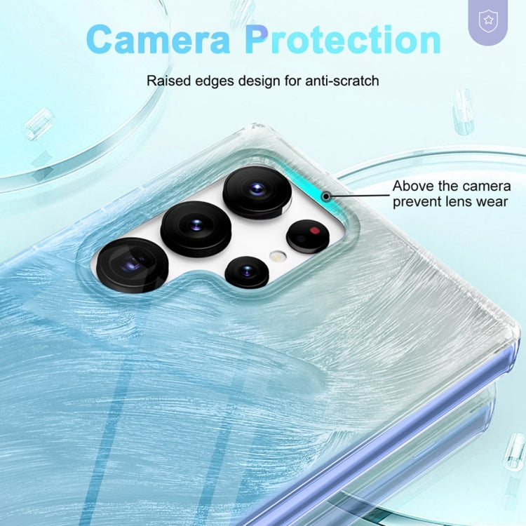 For Samsung Galaxy S24 Ultra 5G IMD Gradient Feather PC + TPU Phone Case(Blue) - HoMEdemic™ 