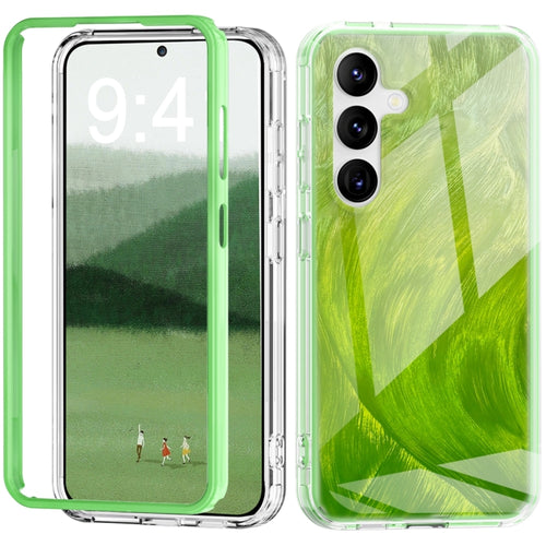 For Samsung Galaxy S24 5G IMD Gradient Feather PC + TPU Phone Case(Green) - HoMEdemic™ 