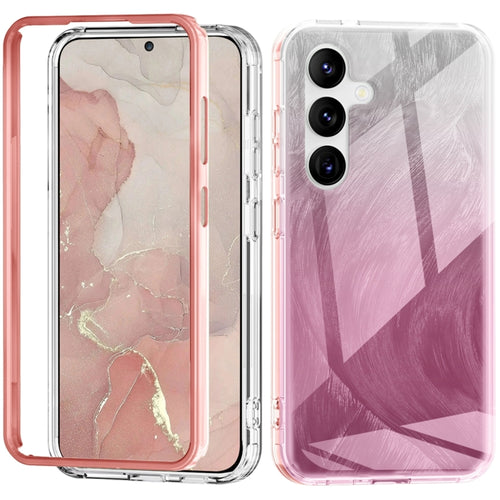 For Samsung Galaxy S24 5G IMD Gradient Feather PC + TPU Phone Case(Light Pink) - HoMEdemic™ 