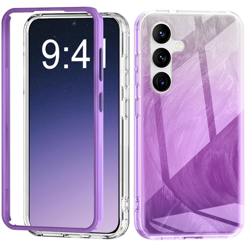 For Samsung Galaxy S24 5G IMD Gradient Feather PC + TPU Phone Case(Purple) - HoMEdemic™ 