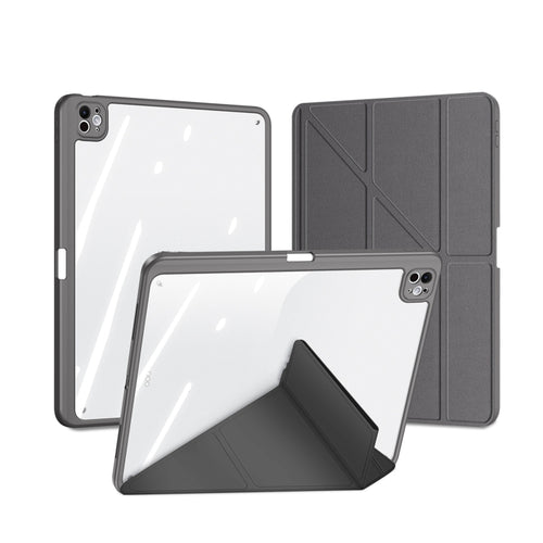 For iPad Pro 11 2024 DUX DUCIS Magi Series Smart Leather Tablet Case(Grey) - HoMEdemic™ 