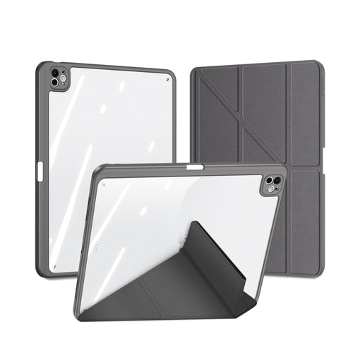 For iPad Pro 13 2024 DUX DUCIS Magi Series Smart Leather Tablet Case(Grey) - HoMEdemic™ 